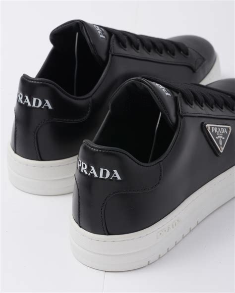 prada black sneakers women|prada leather sneakers women's.